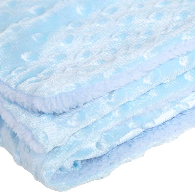 fibres couverture minky bleu lenappy